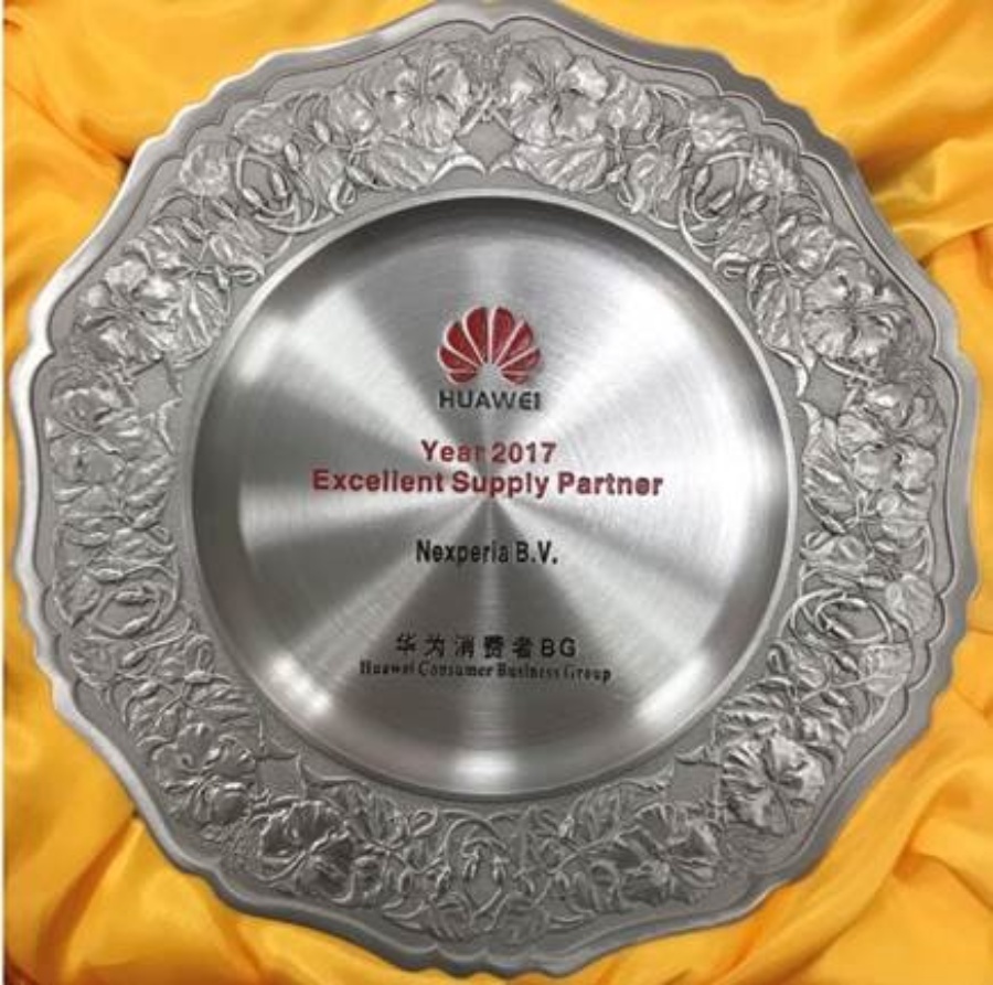 Nexperia荣获华为“优秀供应商合作伙伴奖”