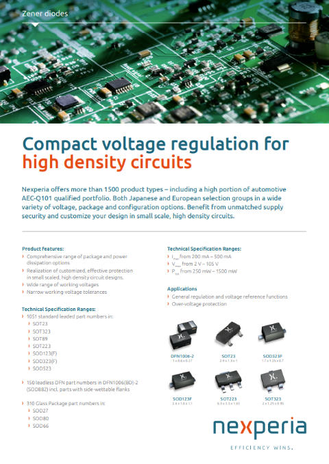 Zener Diodes - Compact voltage regulation for high density circuits
