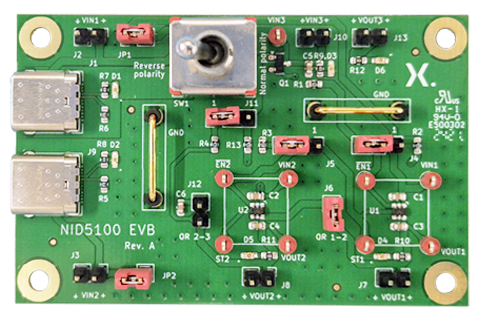 Input Polarity Protected, Low IQ Ideal Diode evaluation board (NID5100)