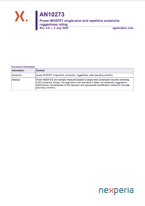 Power MOSFET single-shot and repetitive avalanche ruggedness rating