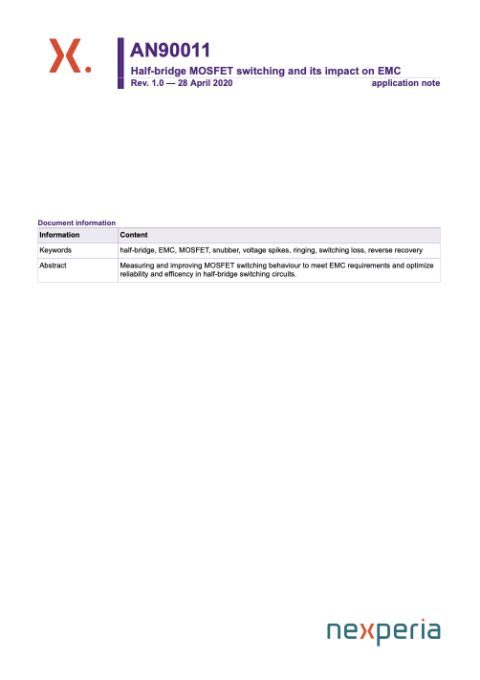 Half-bridge switching and its impact on EMC