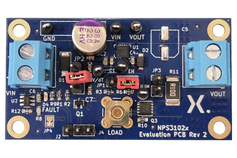 NEVB-NPS3102B 12 V, 2-13.5 A, 17 mΩ auto-retry eFuse evaluation board